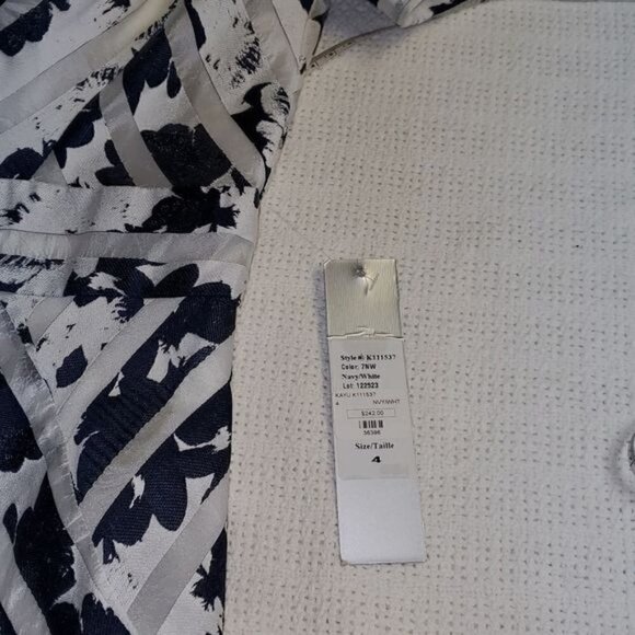 Kay Unger‎ Off the Shoulder Lined Rayon Short Sleeve Sz. 4 Dress - Picture 6 of 13